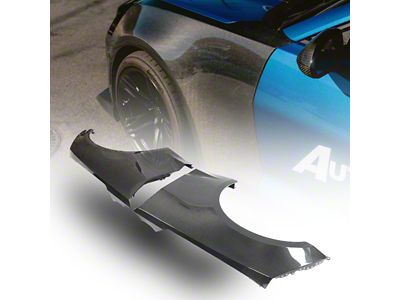 Front Fenders; Gloss Carbon Fiber (17-24 Camaro ZL1)
