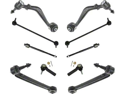 Front Lower Forward Rearward Control Arms with Tie Rods; 10-Piece Kit (10-12 Camaro SS; 10-15 Camaro LS, LT)