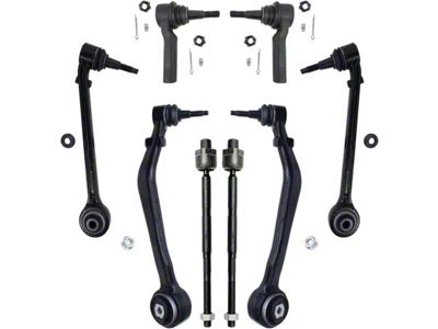 Front Lower Forward Rearward Control Arms with Tie Rods; 8-Piece Kit (10-12 Camaro SS; 10-15 Camaro LS, LT)