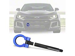 Front Tow Hook Ring; Black Pole/Blue Circle (16-24 Camaro)