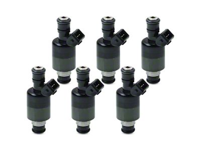 Fuel Injector Kit; Set of 6; Black (93-95 3.4L Camaro)