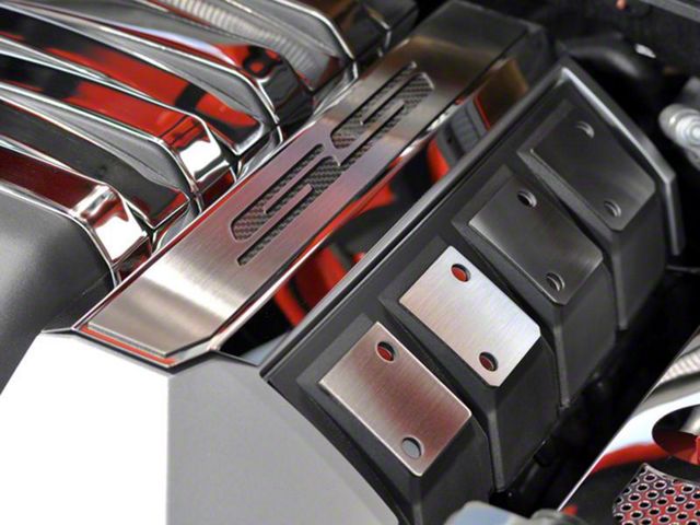 Fuel Rail Cover with SS Logo; Polished (10-15 Camaro SS)