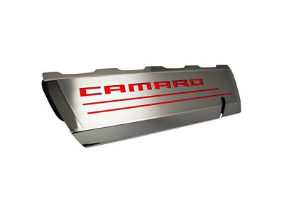 Fuel Rail Cover Overlays with Camaro Cutout; Solid Bright Red (16-24 Camaro SS)