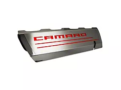 Fuel Rail Cover Overlays with Camaro Cutout; Bright Red Solid (16-24 Camaro SS)