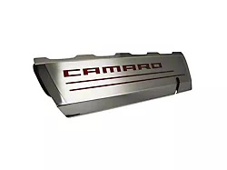 Fuel Rail Cover Overlays with Camaro Cutout; Garnet Red (16-24 Camaro SS)
