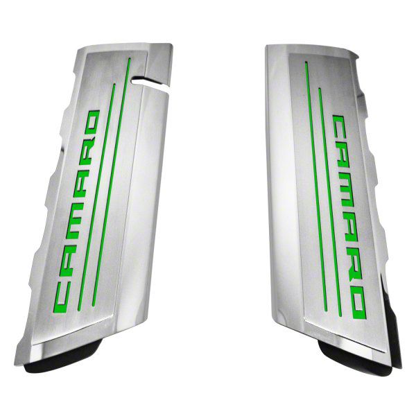 Camaro Fuel Rail Cover Overlays with Camaro Cutout; Solid