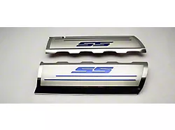 Fuel Rail Cover Overlays with SS Style Top Plates; Blue (16-24 Camaro SS)
