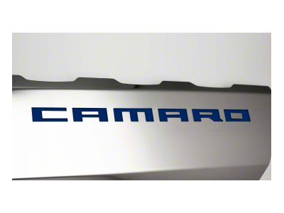 Fuel Rail Cover Overlays with SS Style Top Plates; Solid Dark Blue (16-24 Camaro SS)