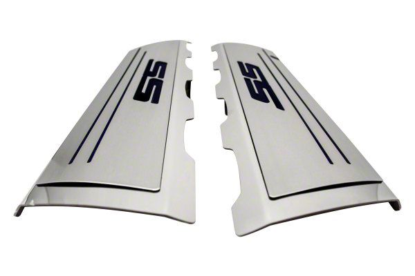 Camaro Fuel Rail Cover Overlays with SS Style Top Plates; Solid
