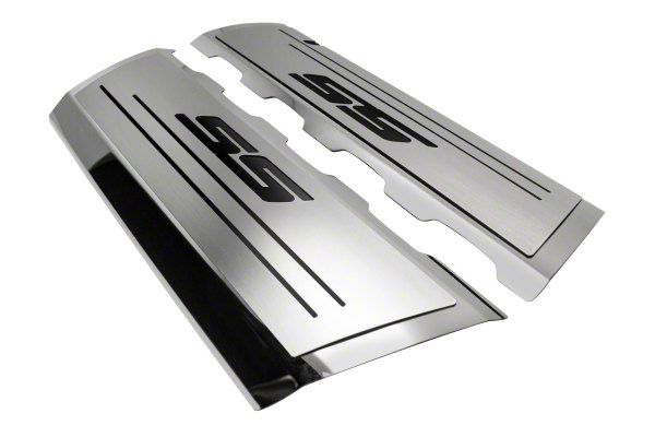 Camaro Fuel Rail Cover Overlays with SS Style Top Plates; Solid
