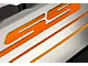 Fuel Rail Cover Overlays with SS Style Top Plates; Orange Carbon Fiber (16-24 Camaro SS)