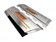 Fuel Rail Cover Overlays with SS Style Top Plates; Orange Carbon Fiber (16-24 Camaro SS)