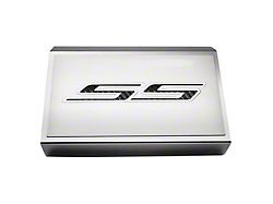 Fuse Box Cover with Brushed SS Top Plate; Black (16-24 Camaro SS)