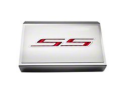 Fuse Box Cover with Brushed SS Top Plate; Red (16-24 Camaro SS)