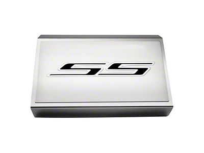 Fuse Box Cover with Brushed SS Top Plate; Black Solid (16-24 Camaro SS)