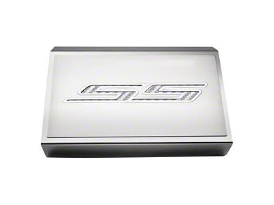 Fuse Box Cover with Brushed SS Top Plate; White Carbon Fiber (16-24 Camaro SS)