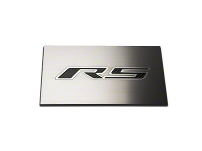 Fuse Box Cover Top Plate with RS Logo; Brushed (16-24 V6 Camaro)