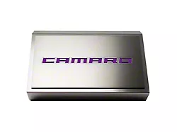 Fuse Box Cover with Brushed Camaro Top Plate; Purple Carbon Fiber (16-24 Camaro)