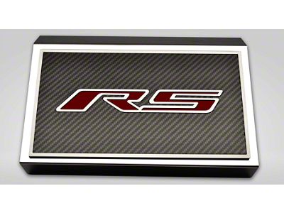 Fuse Cover Cover with Carbon Fiber RS Top Plate; Garnet Red (16-24 Camaro)