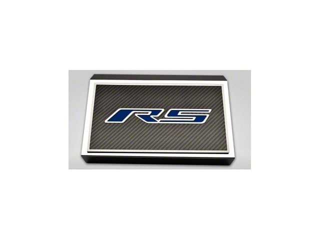 Fuse Cover Cover with Carbon Fiber RS Top Plate; Solid Dark Blue (16-24 Camaro)
