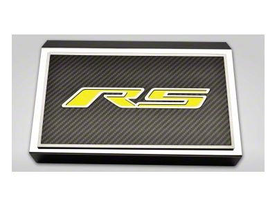 Fuse Cover Cover with Carbon Fiber RS Top Plate; Solid Yellow (16-24 Camaro)