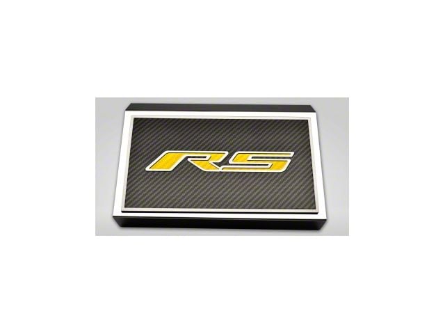 Fuse Cover Cover with Carbon Fiber RS Top Plate; Yellow Carbon Fiber (16-24 Camaro)