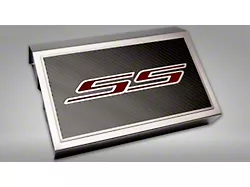 Fuse Cover Cover with Carbon Fiber SS Top Plate; Garnet Red (16-24 Camaro)