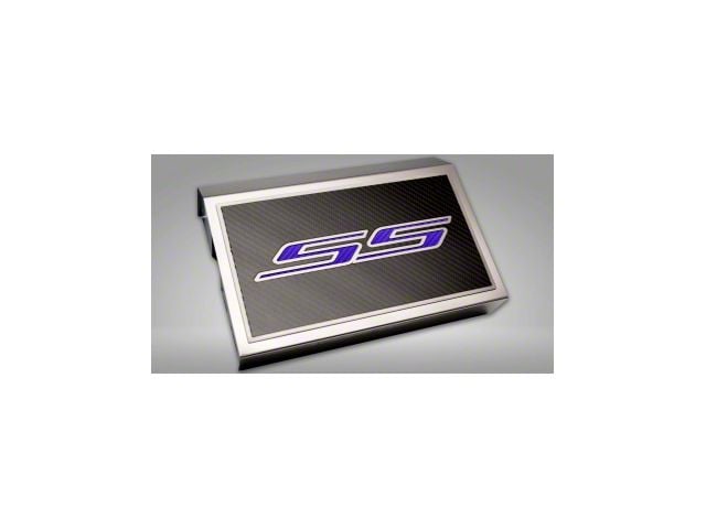 Fuse Cover Cover with Carbon Fiber SS Top Plate; Purple Carbon Fiber (16-24 Camaro)