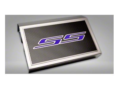 Fuse Cover Cover with Carbon Fiber SS Top Plate; Purple Carbon Fiber (16-24 Camaro)