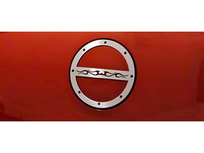 Gas Cap Cover; Satin; Tribal Flame (10-18 Camaro)