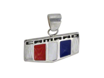 Camaro Gen 6 Badge Pendant; Sterling Silver