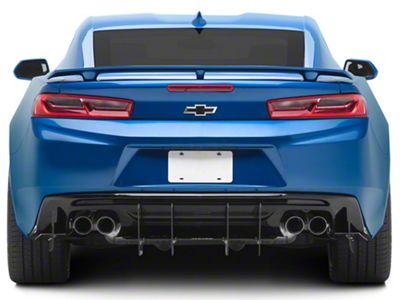 Genali VR2 Rear Diffuser; Gloss Carbon Fiber Vinyl (16-24 Camaro LT1, SS, ZL1)