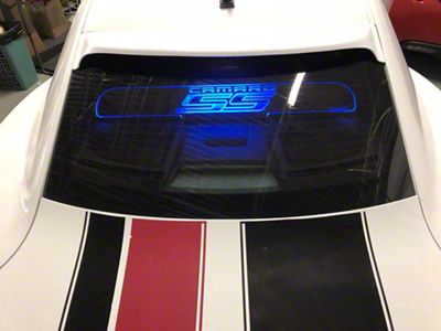 Glow Plate with Camaro SS Logo; Clear; Extreme Multi-Color Lighting Kit (10-15 Camaro Coupe)