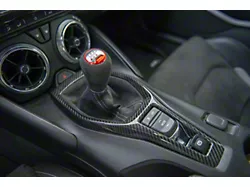 GM Factory Style Center Console Shifter Panel; Carbon Fiber (16-24 Camaro)