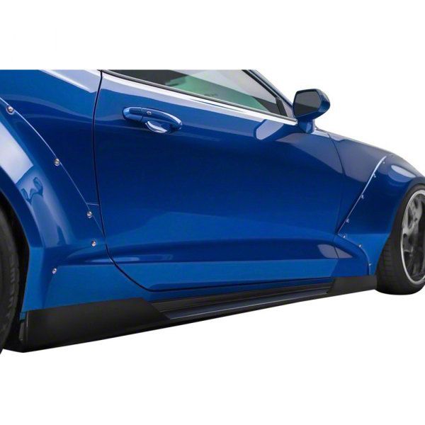 Camaro Grid Side Splitters; Unpainted (16-23 Camaro) - Free Shipping
