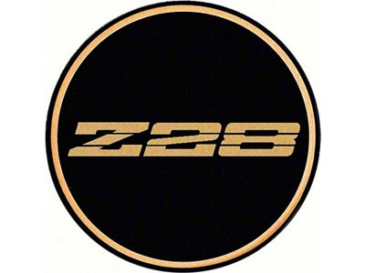 GTA Wheel Center Cap with Z28 Logo; Gold and Black (93-02 Camaro)