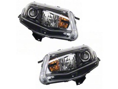 Halogen Headlights; Chrome Housing; Clear Lens (16-18 Camaro w/ Factory Halogen Headlights)