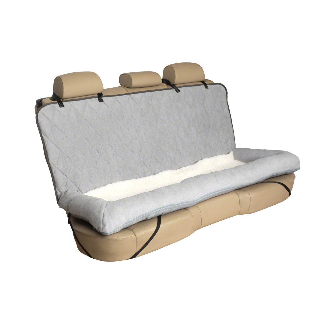 Camaro Happy Ride Car Dog Bed Bench; Grey - Free Shipping