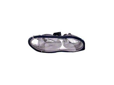 Headlight; Chrome Housing; Clear Lens; Passenger Side (98-02 Camaro)