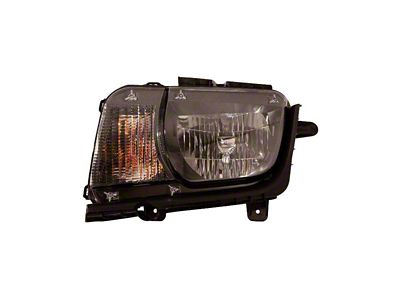 CAPA Replacement Halogen Headlight; Driver Side (10-13 Camaro w/ Factory Halogen Headlights)