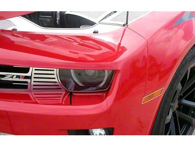 Headlight Polished Stainless Trim Rings; 2-Piece (10-13 Camaro)