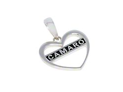 Camaro Heart Pendant; Sterling Silver