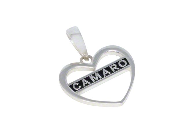 Camaro Heart Pendant; Sterling Silver