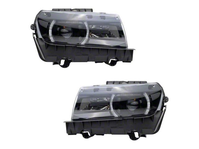 HID Headlights; Black Housing; Clear Lens (14-15 Camaro w/ Factory HID Headlights)