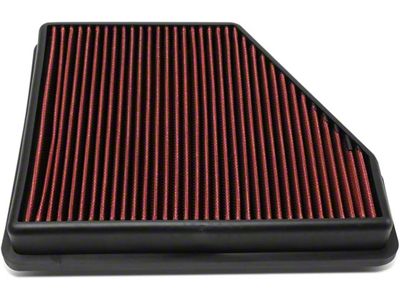 High Flow Drop-In Panel Air Filter; Red (10-15 Camaro)