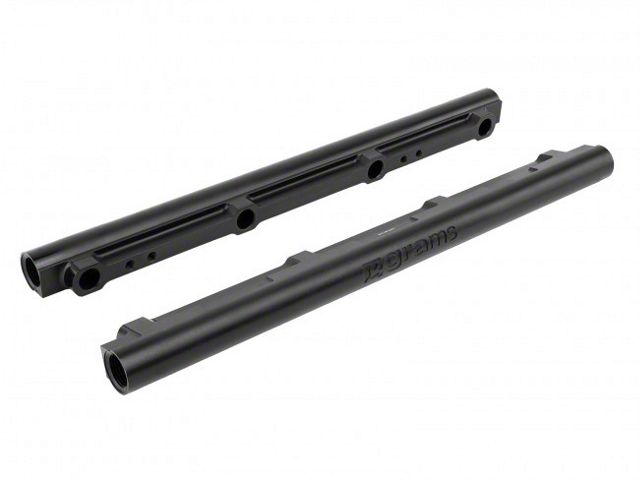 Grams Performance High-Flow Fuel Rails; Black (10-15 Camaro SS)