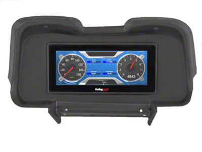 Holley 6.86-Inch Dash Panel; Matte Black (10-15 Camaro)