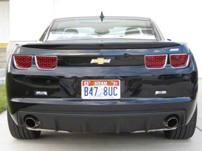 Honeycomb Tail Light Decals; Gloss Black (10-13 Camaro)