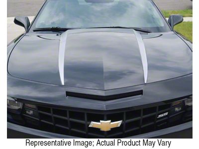 Hood Cowl Stripes; Gloss Black (10-13 Camaro)