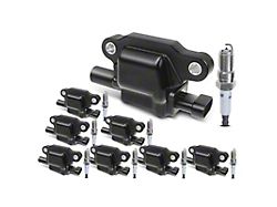 Ignition Coil Set with Iridium Spark Plugs; Black (10-15 Camaro SS, ZL1)